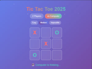 Tic Tac Toe 2025